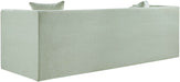 Meridian Furniture - Everett 88.5" Mint Chenille Fabric Upholstered Sofa - 44068Mint-S - GreatFurnitureDeal