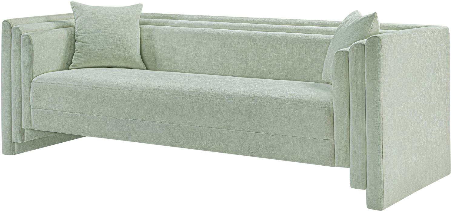 Meridian Furniture - Everett 88.5" Mint Chenille Fabric Upholstered Sofa - 44068Mint-S - GreatFurnitureDeal