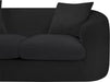 Meridian Furniture - Penelope 66.5" Black Chenille Fabric Upholstered Loveseat - 44073Black-L - GreatFurnitureDeal