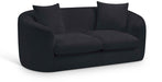 Meridian Furniture - Penelope 66.5" Black Chenille Fabric Upholstered Loveseat - 44073Black-L - GreatFurnitureDeal