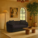Meridian Furniture - Penelope 66.5" Black Chenille Fabric Upholstered Loveseat - 44073Black-L - GreatFurnitureDeal