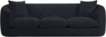 Meridian Furniture - Penelope 92.5" Black Chenille Fabric Upholstered Sofa - 44073Black-S - GreatFurnitureDeal