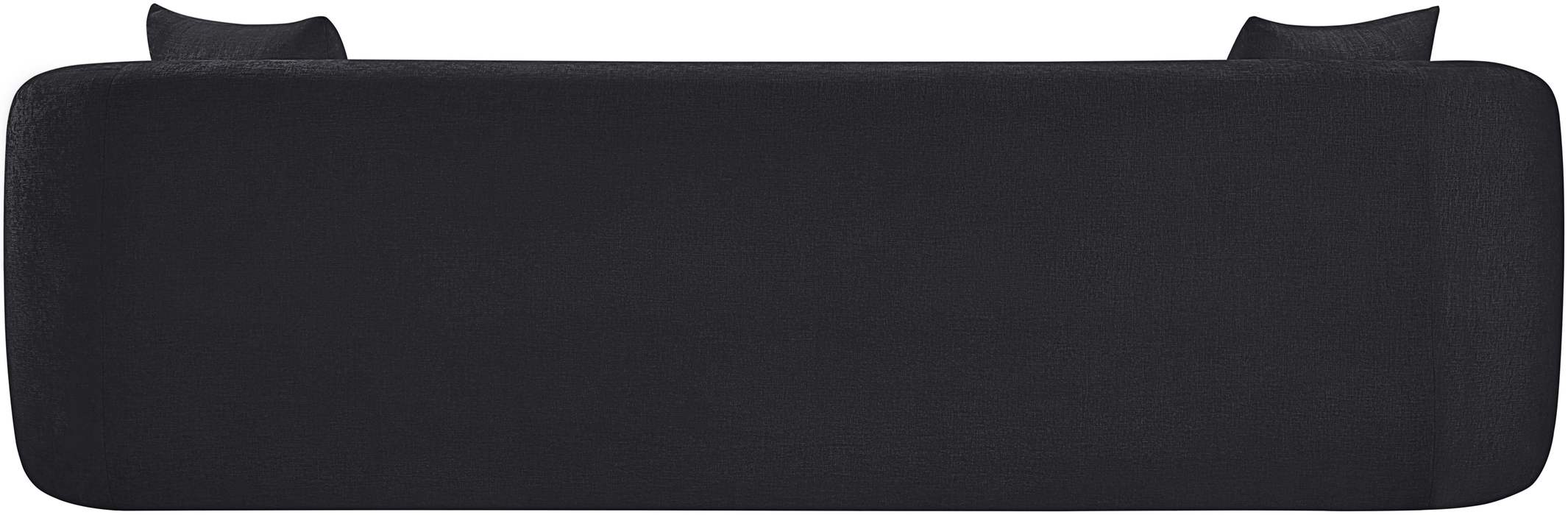 Meridian Furniture - Penelope 92.5" Black Chenille Fabric Upholstered Sofa - 44073Black-S - GreatFurnitureDeal