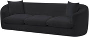 Meridian Furniture - Penelope 92.5" Black Chenille Fabric Upholstered Sofa - 44073Black-S - GreatFurnitureDeal
