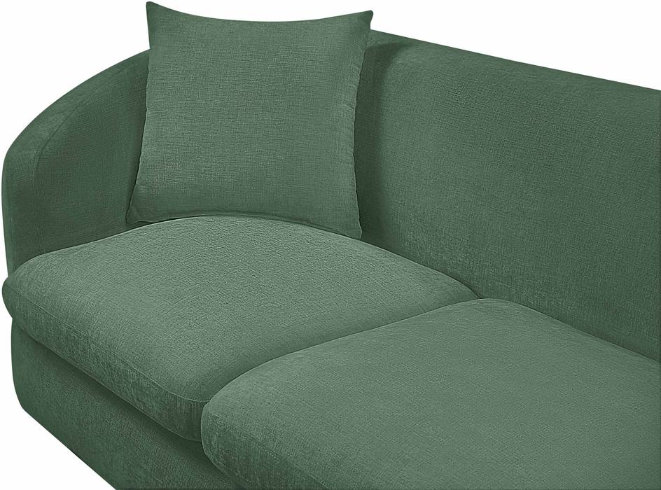 Meridian Furniture - Penelope 92.5" Green Chenille Fabric Upholstered Sofa - 44073Green-S - GreatFurnitureDeal