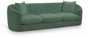 Meridian Furniture - Penelope 92.5" Green Chenille Fabric Upholstered Sofa - 44073Green-S - GreatFurnitureDeal