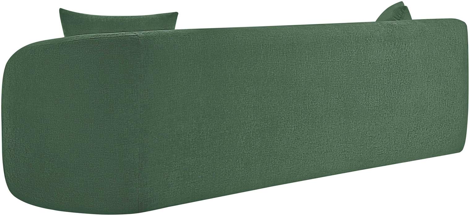 Meridian Furniture - Penelope 92.5" Green Chenille Fabric Upholstered Sofa - 44073Green-S - GreatFurnitureDeal