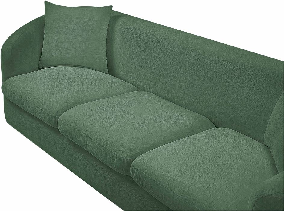 Meridian Furniture - Penelope 92.5" Green Chenille Fabric Upholstered Sofa - 44073Green-S - GreatFurnitureDeal