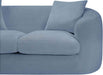 Meridian Furniture - Penelope 92.5" Light Blue Chenille Fabric Upholstered Sofa - 44073LtBlu-S - GreatFurnitureDeal
