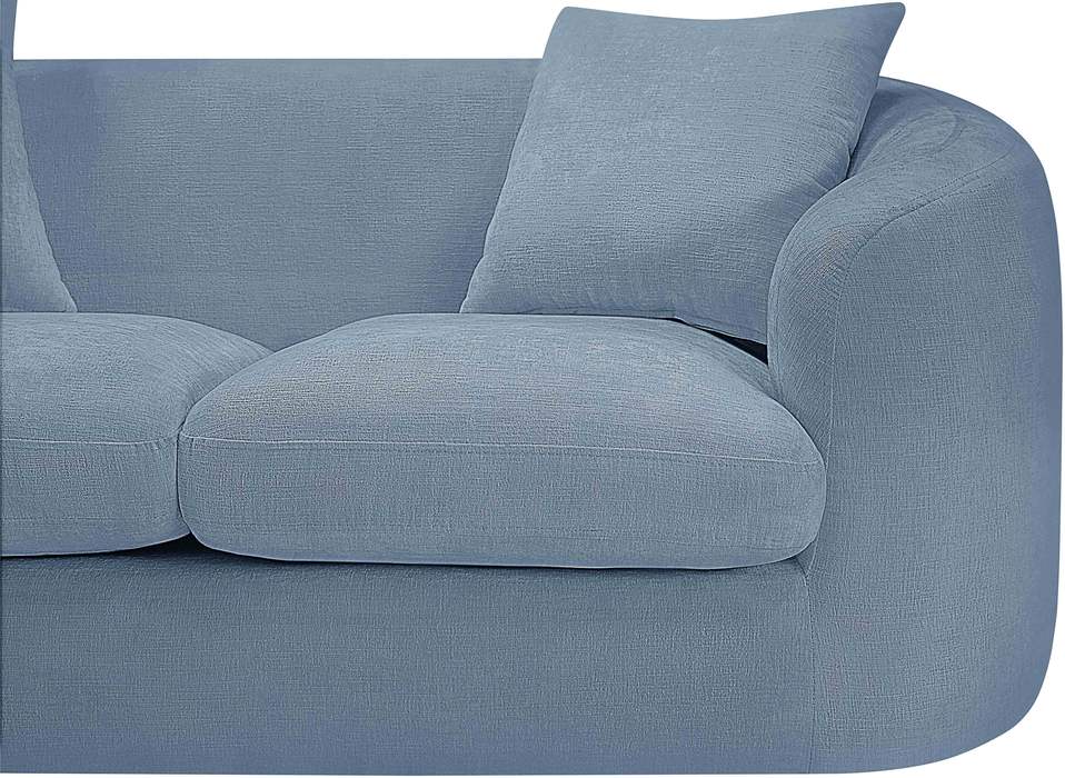 Meridian Furniture - Penelope 92.5" Light Blue Chenille Fabric Upholstered Sofa - 44073LtBlu-S - GreatFurnitureDeal