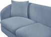 Meridian Furniture - Penelope 92.5" Light Blue Chenille Fabric Upholstered Sofa - 44073LtBlu-S - GreatFurnitureDeal