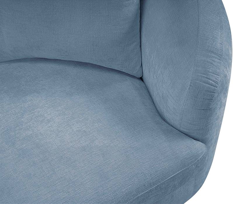 Meridian Furniture - Penelope 92.5" Light Blue Chenille Fabric Upholstered Sofa - 44073LtBlu-S - GreatFurnitureDeal