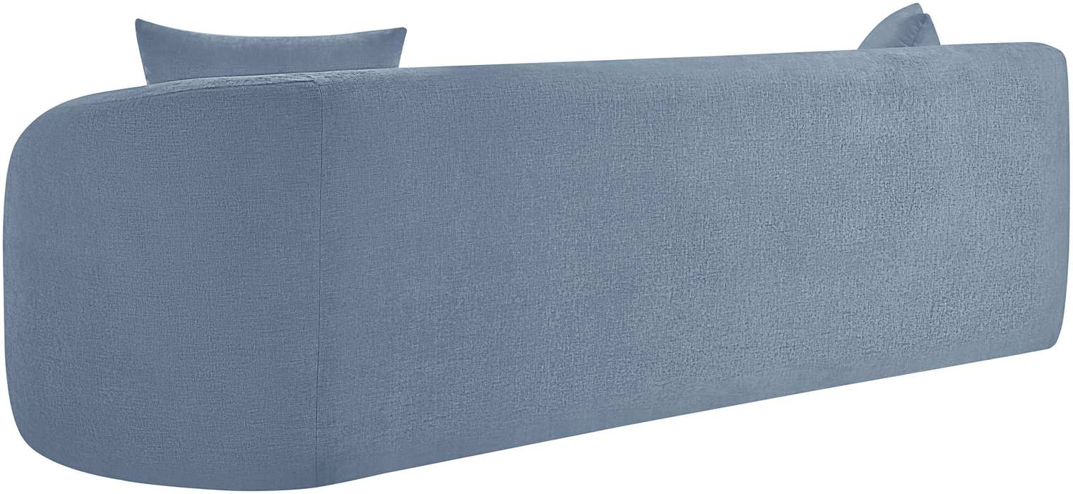 Meridian Furniture - Penelope 92.5" Light Blue Chenille Fabric Upholstered Sofa - 44073LtBlu-S - GreatFurnitureDeal
