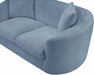 Meridian Furniture - Penelope 92.5" Light Blue Chenille Fabric Upholstered Sofa - 44073LtBlu-S - GreatFurnitureDeal