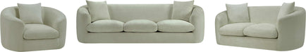 Meridian Furniture - Penelope 66.5" Mint Chenille Fabric Upholstered Loveseat - 44073Mint-L - GreatFurnitureDeal