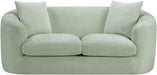 Meridian Furniture - Penelope 66.5" Mint Chenille Fabric Upholstered Loveseat - 44073Mint-L - GreatFurnitureDeal