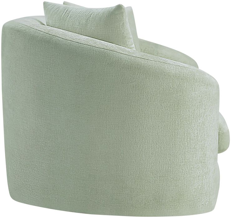 Meridian Furniture - Penelope 66.5" Mint Chenille Fabric Upholstered Loveseat - 44073Mint-L - GreatFurnitureDeal