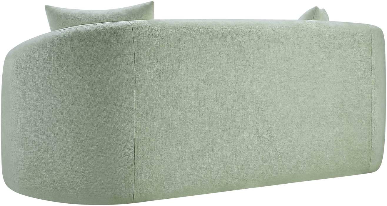 Meridian Furniture - Penelope 66.5" Mint Chenille Fabric Upholstered Loveseat - 44073Mint-L - GreatFurnitureDeal