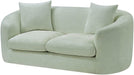 Meridian Furniture - Penelope 66.5" Mint Chenille Fabric Upholstered Loveseat - 44073Mint-L - GreatFurnitureDeal