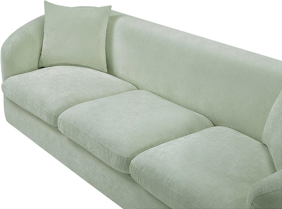 Meridian Furniture - Penelope 92.5" Mint Chenille Fabric Upholstered Sofa - 44073Mint-S - GreatFurnitureDeal