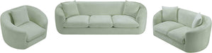 Meridian Furniture - Penelope 92.5" Mint Chenille Fabric Upholstered Sofa - 44073Mint-S - GreatFurnitureDeal
