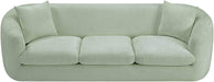 Meridian Furniture - Penelope 92.5" Mint Chenille Fabric Upholstered Sofa - 44073Mint-S - GreatFurnitureDeal