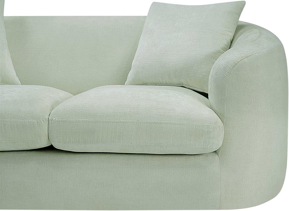Meridian Furniture - Penelope 92.5" Mint Chenille Fabric Upholstered Sofa - 44073Mint-S - GreatFurnitureDeal