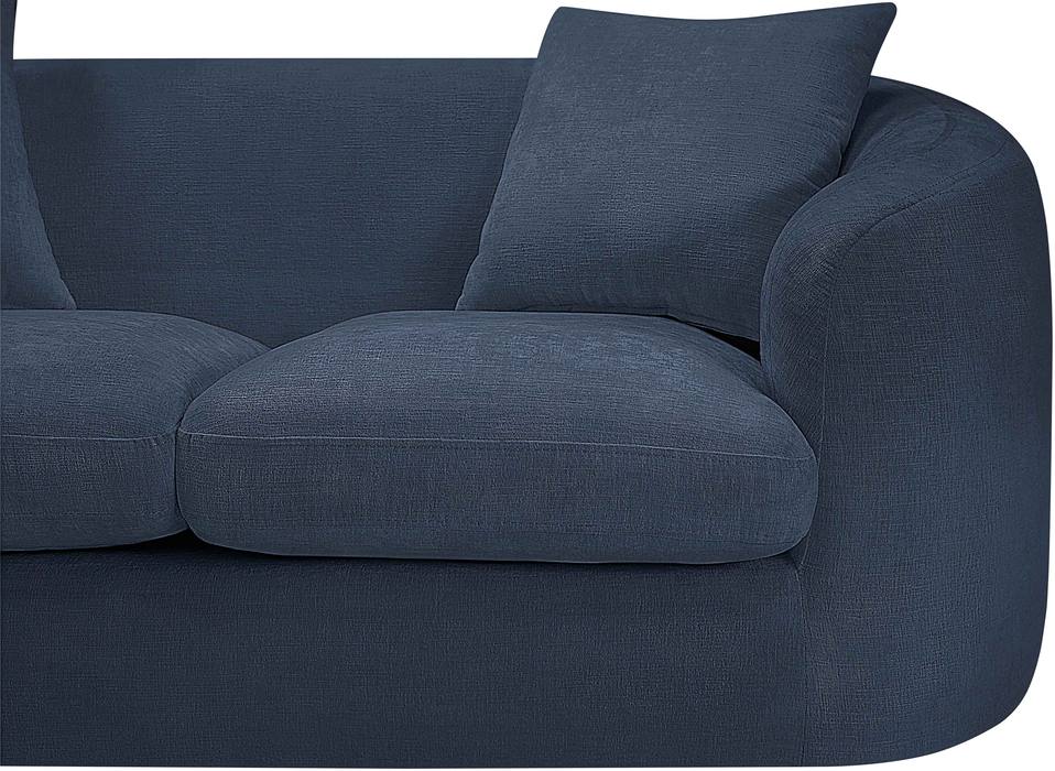 Meridian Furniture - Penelope 92.5" Navy Chenille Fabric Upholstered Sofa - 44073Navy-S - GreatFurnitureDeal