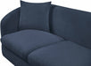 Meridian Furniture - Penelope 92.5" Navy Chenille Fabric Upholstered Sofa - 44073Navy-S - GreatFurnitureDeal