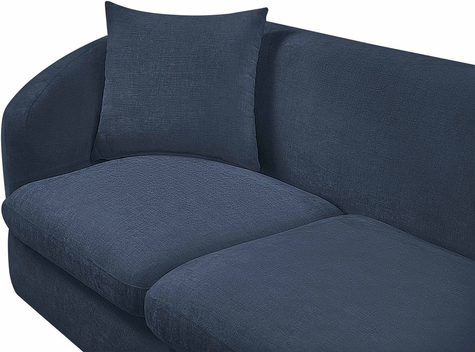 Meridian Furniture - Penelope 92.5" Navy Chenille Fabric Upholstered Sofa - 44073Navy-S - GreatFurnitureDeal