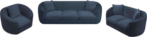 Meridian Furniture - Penelope 92.5" Navy Chenille Fabric Upholstered Sofa - 44073Navy-S - GreatFurnitureDeal