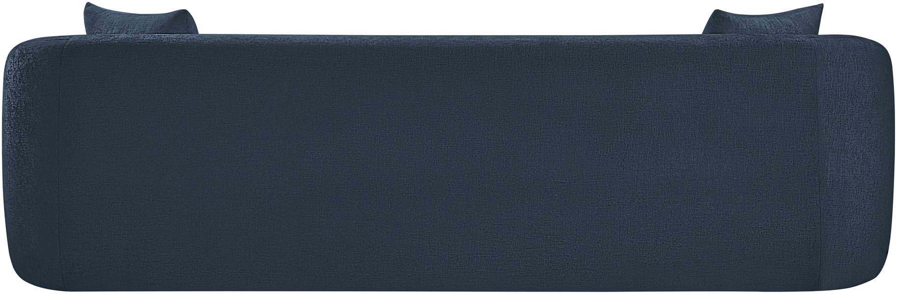 Meridian Furniture - Penelope 92.5" Navy Chenille Fabric Upholstered Sofa - 44073Navy-S - GreatFurnitureDeal