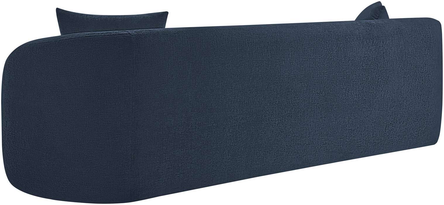 Meridian Furniture - Penelope 92.5" Navy Chenille Fabric Upholstered Sofa - 44073Navy-S - GreatFurnitureDeal