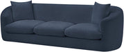 Meridian Furniture - Penelope 92.5" Navy Chenille Fabric Upholstered Sofa - 44073Navy-S - GreatFurnitureDeal