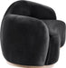 Meridian Furniture - Gustavo 92.5" Black Velvet Upholstered Sofa - 44081Black-S - GreatFurnitureDeal