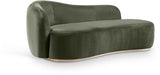 Meridian Furniture - Gustavo Green Velvet Upholstered Chaise - 44081Green-Chaise - GreatFurnitureDeal
