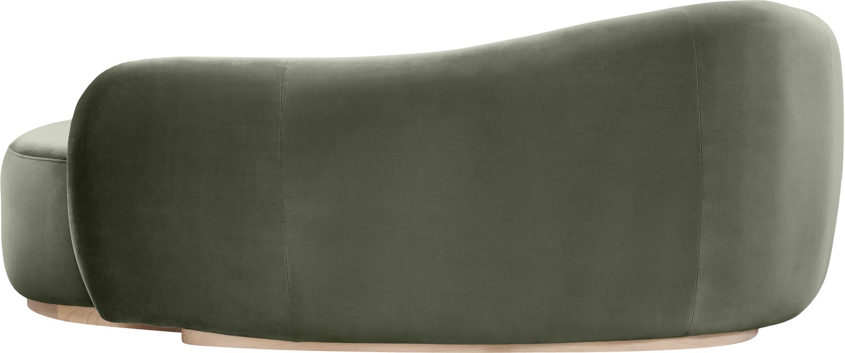 Meridian Furniture - Gustavo Green Velvet Upholstered Chaise - 44081Green-Chaise - GreatFurnitureDeal