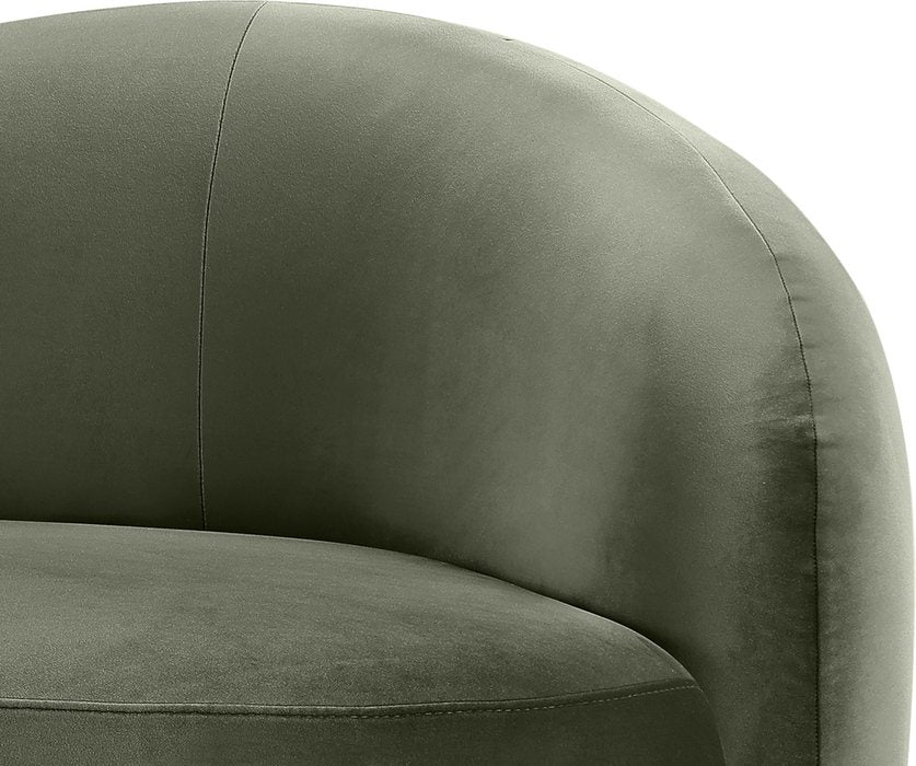 Meridian Furniture - Gustavo Green Velvet Upholstered Chaise - 44081Green-Chaise - GreatFurnitureDeal