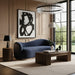 Meridian Furniture - Gustavo 92.5" Navy Velvet Upholstered Sofa - 44081Navy-S - GreatFurnitureDeal