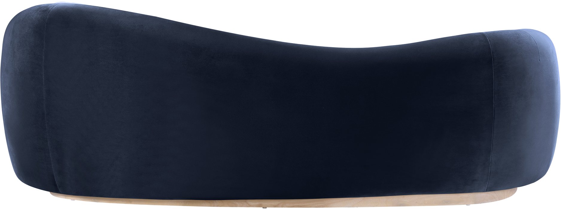 Meridian Furniture - Gustavo 92.5" Navy Velvet Upholstered Sofa - 44081Navy-S - GreatFurnitureDeal