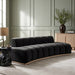 Meridian Furniture - Jace 106" Black Velvet Upholstered Sofa - 44093Black-S - GreatFurnitureDeal