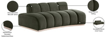 Meridian Furniture - Jace 78.5" Green Velvet Upholstered Loveseat - 44093Green-L - GreatFurnitureDeal