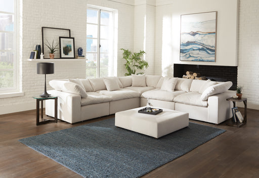 Jackson Furniture - Posh 6 Piece Modular Sectional in Porcelain - 4445-59-31-59-31-59-28-Porcelain - GreatFurnitureDeal