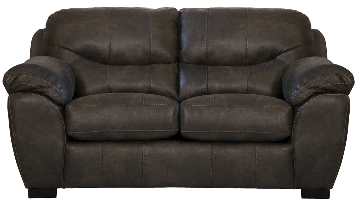 Jackson Furniture - Grant Bonded Leather Loveseat in Steel - 4453-02-STEEL - GreatFurnitureDeal