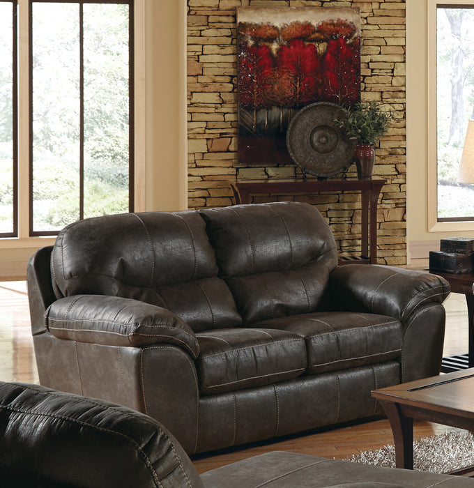Jackson Furniture - Grant Bonded Leather Loveseat in Steel - 4453-02-STEEL