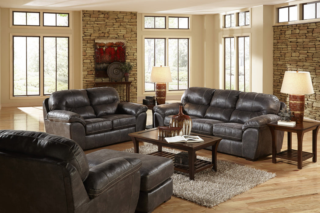 Jackson Furniture - Grant Bonded Leather Sofa in Steel - 4453-03-STEEL - GreatFurnitureDeal