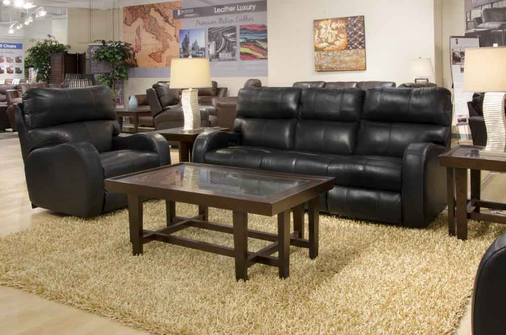 Catnapper - Angelo 3 Piece Power Reclining Living Room Set in Black - 64461-462-460-BLACK