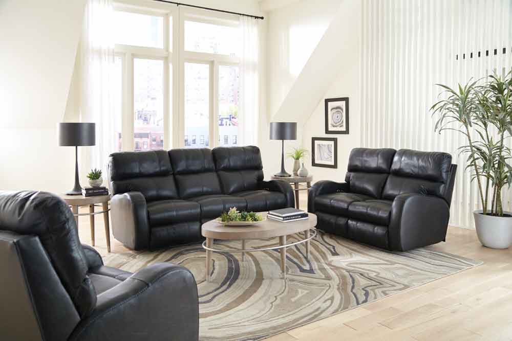 Catnapper - Angelo 3 Piece Power Reclining Living Room Set in Black - 64461-462-460-BLACK