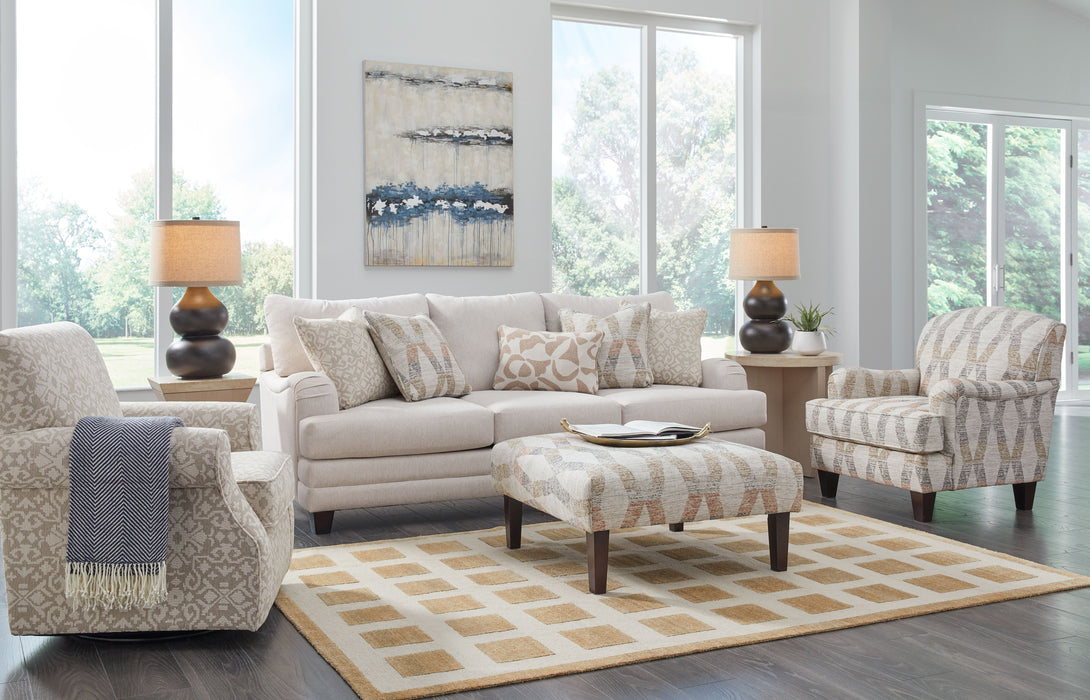 Southern Home Furnishings - Blair Sofa in Cream - 4480-KP Blair Cream - GreatFurnitureDeal