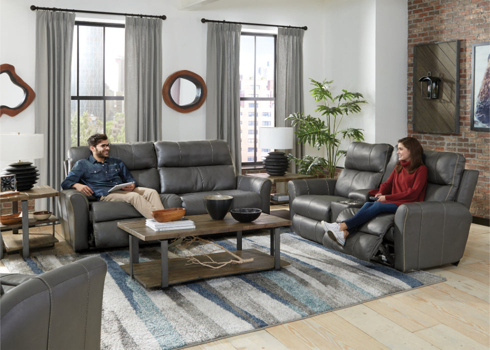 Catnapper - Fredda Power Headrest Power Lay Flat Reclining Sofa w/Zero Gravity in Anthracite - 64481-ANTHRACITE - GreatFurnitureDeal